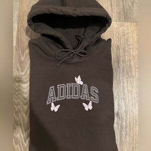 Brown Adidas butterfly Hoodie